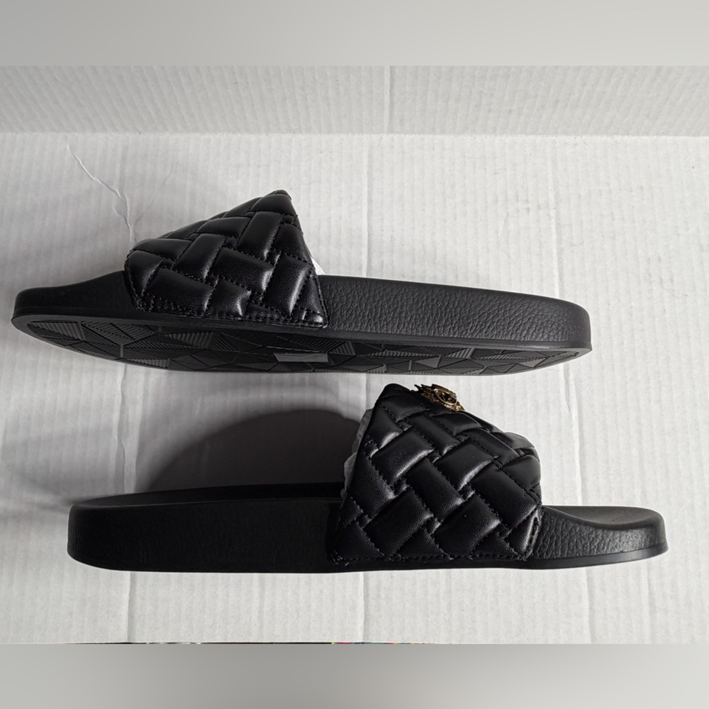Kurt Geiger London Women's Meena black Eagle Head Slides size 9 - Picture 3 of 8